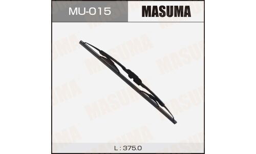 Щетка стеклоочистителя Masuma Nano Graphite 375мм (15") каркасная, летняя, с графитовым напылением, крепление J-Hook, 1 шт, арт. MU-015