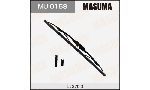Щетка стеклоочистителя Masuma Optimum 375мм (15") каркасная, летняя, крепления J-Hook, Side Pin, Bayonet, 1 шт, арт. MU-015S