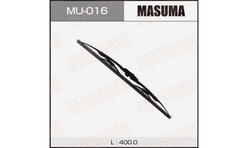 Щетка стеклоочистителя Masuma Nano Graphite 400мм (16") каркасная, летняя, с графитовым напылением, крепление J-Hook, 1 шт, арт. MU-016