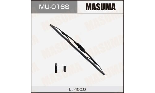 Щетка стеклоочистителя Masuma Optimum 400мм (16") каркасная, летняя, крепления J-Hook, Side Pin, Bayonet, 1 шт, арт. MU-016S