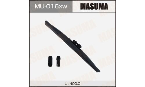 Щетка стеклоочистителя Masuma Nano Graphite X Series, 400мм (16") каркасная, зимняя, с графитовым напылением, крепление DNTL1.1, для Lexus NX, Subaru Impreza/XV, Toyota CH-R/Prius, 1шт, арт. MU-016xw