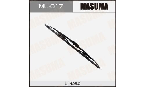 Щетка стеклоочистителя Masuma Nano Graphite 425мм (17") каркасная, летняя, с графитовым напылением, крепление J-Hook, 1 шт, арт. MU-017