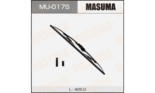 Щетка стеклоочистителя Masuma Optimum 425мм (17") каркасная, летняя, крепления J-Hook, Side Pin, Bayonet, 1 шт, арт. MU-017S