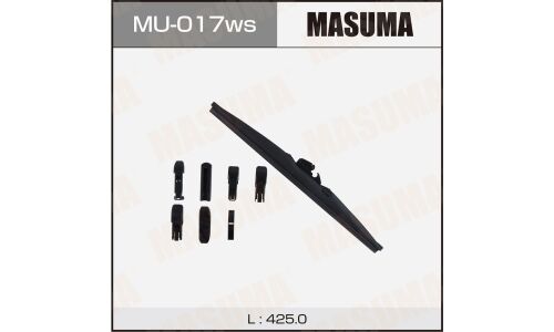 Щетка стеклоочистителя Masuma Optimum 425мм (17") каркасная зимняя, 6 переходников, 1 шт, арт. MU-017ws