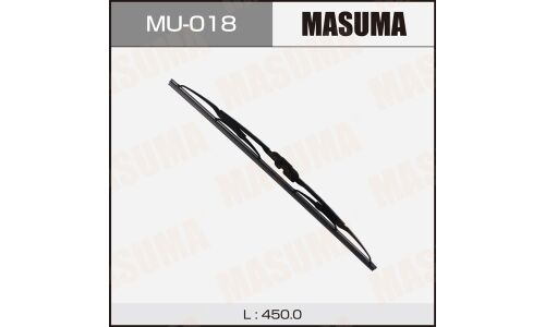 Щетка стеклоочистителя Masuma Nano Graphite 450мм (18") каркасная, летняя, с графитовым напылением, крепление J-Hook, 1 шт, арт. MU-018