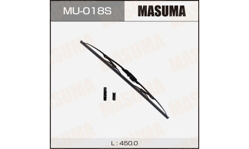 Щетка стеклоочистителя Masuma Optimum 450мм (18") каркасная, летняя, крепления J-Hook, Side Pin, Bayonet, 1 шт, арт. MU-018S
