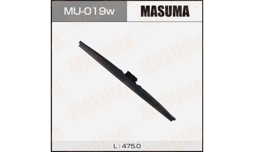 Щетка стеклоочистителя Masuma Nano Graphite 475мм (19") каркасная зимняя, с графитовым напылением, крепление J-Hook, 1 шт, арт. MU-019W