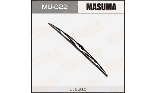 Щетка стеклоочистителя Masuma Nano Graphite 550мм (22") каркасная, летняя, с графитовым напылением, крепление J-Hook, 1 шт, арт. MU-022