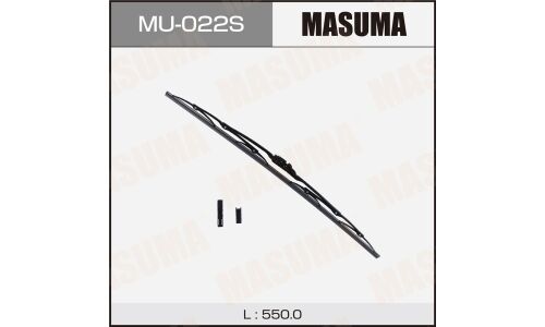 Щетка стеклоочистителя Masuma Optimum 550мм (22") каркасная, летняя, крепления J-Hook, Side Pin, Bayonet, 1 шт, арт. MU-022S