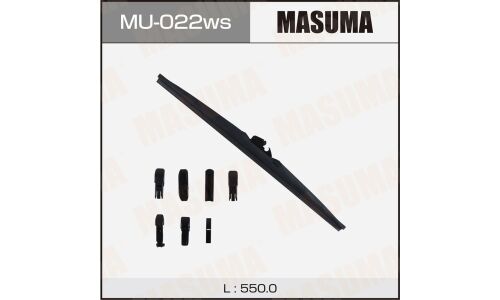 Щетка стеклоочистителя Masuma Optimum 550мм (22") каркасная зимняя, 6 переходников, 1 шт, арт. MU-022ws
