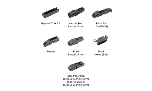 Щетка стеклоочистителя Masuma Optimum 550мм (22") каркасная зимняя, 6 переходников, 1 шт, арт. MU-022ws