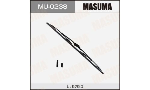 Щетка стеклоочистителя Masuma Optimum 575мм (23") каркасная, летняя, крепления J-Hook, Side Pin, Bayonet, 1 шт, арт. MU-023S
