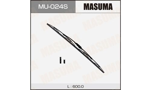 Щетка стеклоочистителя Masuma Optimum 600мм (24") каркасная, летняя, крепления J-Hook, Side Pin, Bayonet, 1 шт, арт. MU-024S