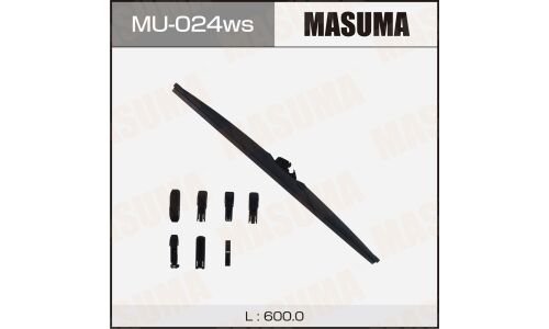 Щетка стеклоочистителя Masuma Optimum 600мм (24") каркасная зимняя, 6 переходников, 1 шт, арт. MU-024ws