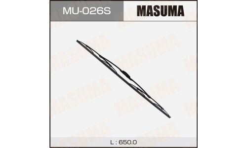 Щетка стеклоочистителя Masuma Optimum 650мм (26") каркасная, летняя, крепление J-Hook, 1 шт, арт. MU-026S