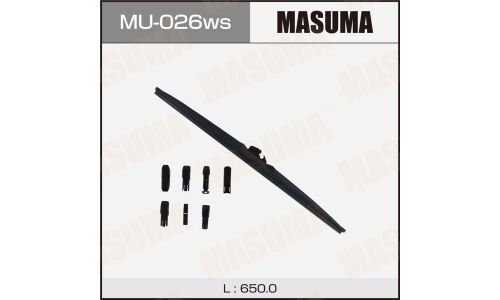 Щетка стеклоочистителя Masuma Optimum 650мм (26") каркасная зимняя, 6 переходников, 1 шт, арт. MU-026ws