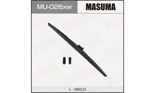 Щетка стеклоочистителя Masuma Nano Graphite X Series, 650мм (26") каркасная зимняя, с графитовым напылением, крепление DNTL1.1, для Lexus NX, Mazda CX-9, Subaru Imprexa/XV, Toyota CH-R, 1шт, арт. MU-026xw