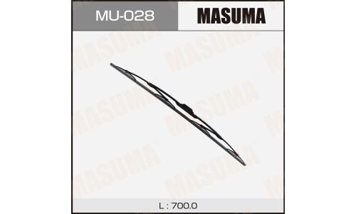 Щетка стеклоочистителя Masuma Nano Graphite 700мм (28") каркасная, летняя, с графитовым напылением, крепление J-Hook, 1 шт, арт. MU-028