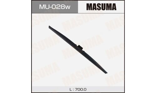 Щетка стеклоочистителя Masuma Nano Graphite 700мм (28") каркасная зимняя, с графитовым напылением, крепление J-Hook, 1 шт, арт. MU.-028W