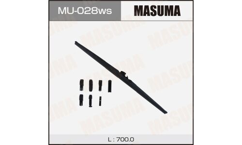 Щетка стеклоочистителя Masuma Optimum 700мм (28") каркасная зимняя, 6 переходников, 1 шт, арт. MU-028ws