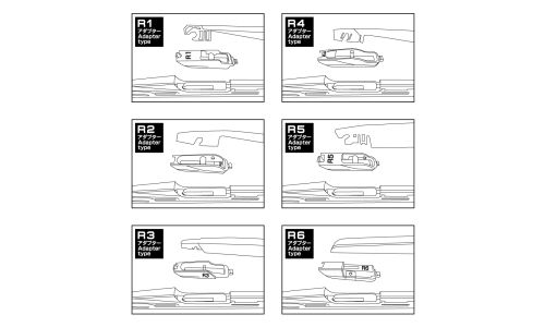 Щётка стеклоочистителя Masuma 400мм (16") каркасная, летняя, для заднего стекла, 15 переходников, 1 шт, арт. MU-116R