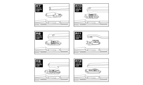 Щётка стеклоочистителя Masuma 400мм (16") каркасная, летняя, для заднего стекла, 15 переходников, 1 шт, арт. MU-116R