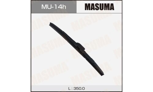 Щетка стеклоочистителя Masuma 350мм (14") гибридная, всесезонная, со спойлером, боковое крепление J-Hook, 1 шт, арт. MU-14h