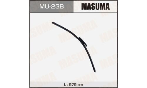 Щётка стеклоочистителя Masuma 575мм (23") бескаркасная, всесезонная, со спойлером, крепление AeroClip, 1 шт, арт. MU-23B
