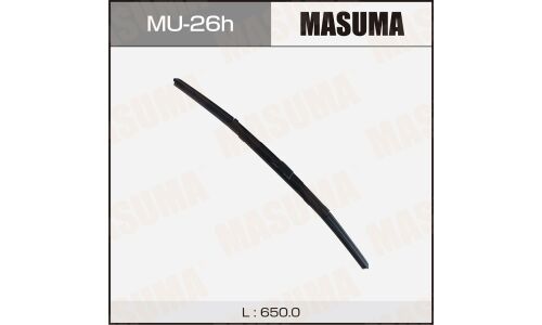 Щетка стеклоочистителя Masuma 650мм (26") гибридная, всесезонная, боковое крепление J-Hook, 1 шт, арт. MU-26h