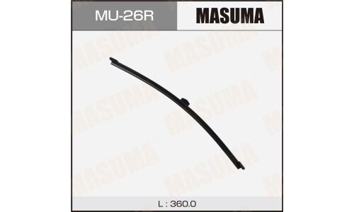 Щетка стеклоочистителя Masuma Rear 360мм (14"), бескаркасная, всесезонная, для заднего стекла, крепление Trunnion, 1 шт, арт. MU-26R
