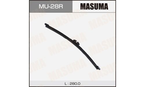 Щетка стеклоочистителя Masuma Rear 280мм (11"), бескаркасная, всесезонная, для заднего стекла, крепление Cross Pin, 1 шт, арт. MU-28R