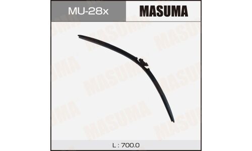 Щетка стеклоочистителя Masuma 700мм (28") бескаркасная, всесезонная, со спойлером, крепление DNTL1.1, для Toyota Prius/Prius PHV, 1 шт, арт. MU-28x