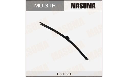 Щетка стеклоочистителя Masuma Rear 315мм (12.5"), бескаркасная, всесезонная, для заднего стекла, крепление Trunnion, 1 шт, арт. MU-31R