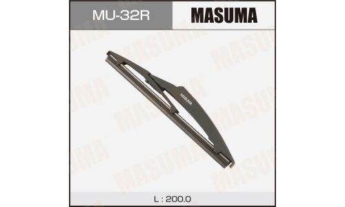 Щетка стеклоочистителя Masuma Rear 200мм (8"), каркасная, всесезонная, для заднего стекла, крепление Roc Lock 2, 1 шт, арт. MU-32R