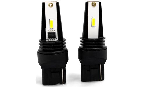 Лампы светодиодные HTL Base T20, 12V, 7W, 6000K, W21W, одноконтактные, белый 2 шт