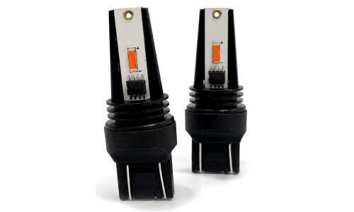 Лампы светодиодные HTL Base T20, 12V, 7/2,5W, 560/240lm, W21/5W, двухконтактная, красный 2 шт