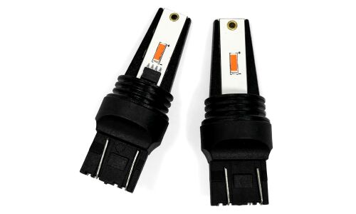 Лампы светодиодные HTL Base T20, 12V, 7/2,5W, 560/240lm, W21/5W, двухконтактная, красный 2 шт