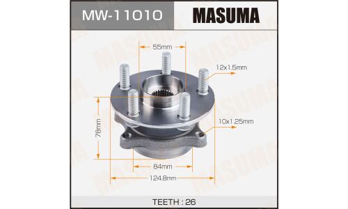 Ступица колеса Masuma, арт. MW-11010