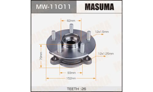 Ступица колеса Masuma, с ABS, передняя, для Toyota Camry, арт. MW-11011