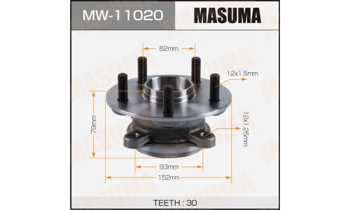 Ступица колеса Masuma, передняя, для Lexus RX350, арт. MW-11020
