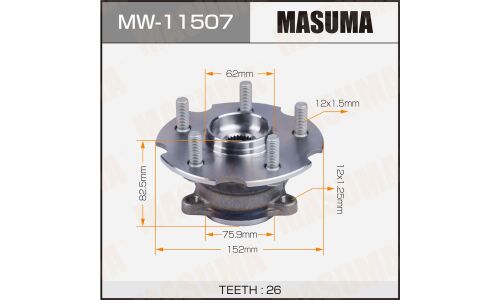 Ступица колеса Masuma, арт. MW-11507