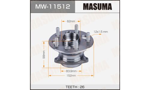 Ступица колеса Masuma, арт. MW-11512