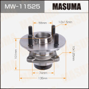 Ступица колеса Masuma, задняя, для Toyota Corolla, арт. MW-11525