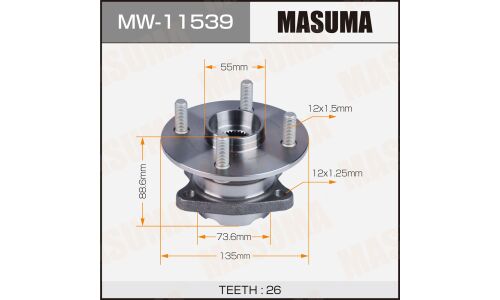 Ступица колеса Masuma, арт. MW-11539