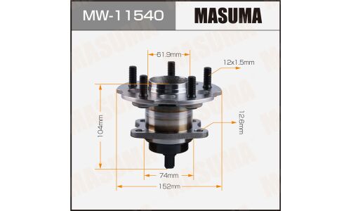 Ступица колеса Masuma, с ABS, задняя, для Toyota Prius, арт. MW-11540