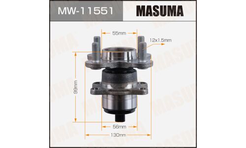 Ступица колеса Masuma, задняя, для Toyota Roomy, арт. MW-11551