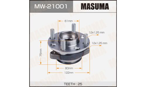 Ступица колеса Masuma, арт. MW-21001
