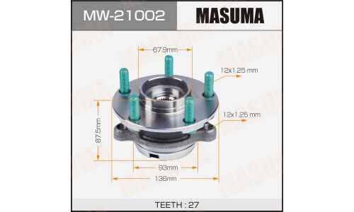 Ступица колеса Masuma, арт. MW-21002