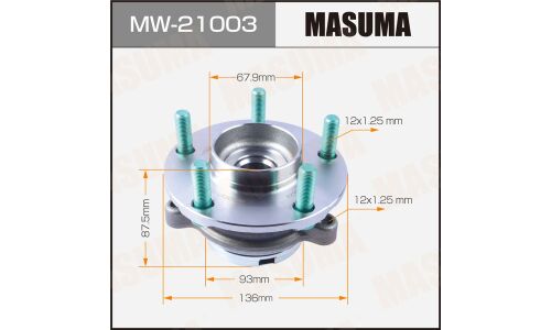 Ступица колеса Masuma, передняя, для Infiniti FX35 / S50, арт. MW-21003