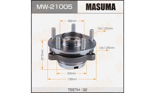 Ступица колеса Masuma, передняя, для Nissan Murano, арт. MW-21005